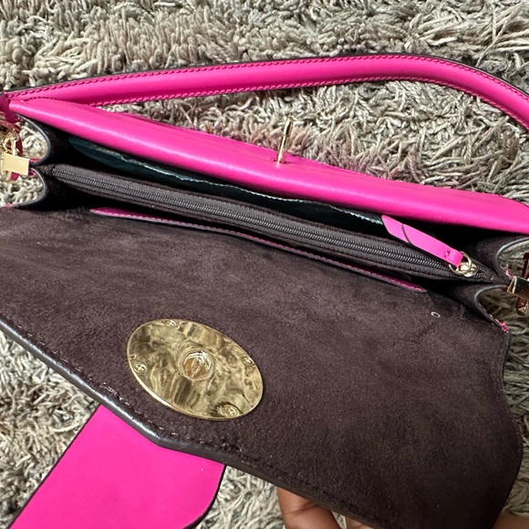 Michael Kors Ladies Medium Greenwich Saffiano Leather Bag In Wild Berry - Picture 7 of 7